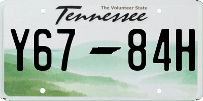 TN license plate Y6784H