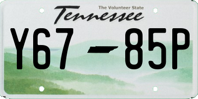 TN license plate Y6785P