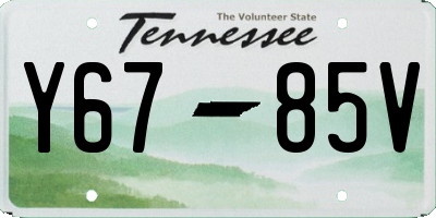 TN license plate Y6785V