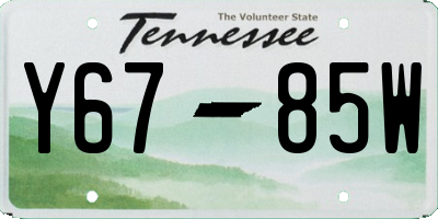 TN license plate Y6785W