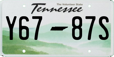 TN license plate Y6787S