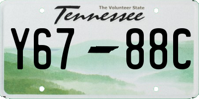 TN license plate Y6788C