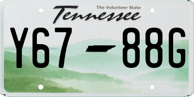 TN license plate Y6788G