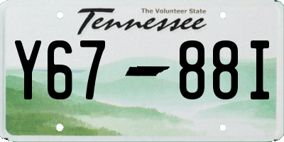 TN license plate Y6788I