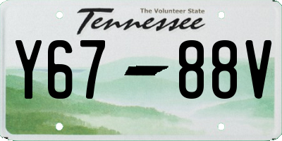 TN license plate Y6788V