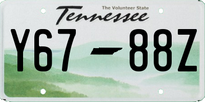 TN license plate Y6788Z