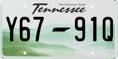 TN license plate Y6791Q