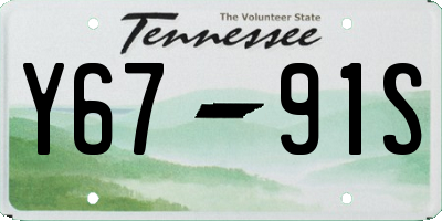 TN license plate Y6791S