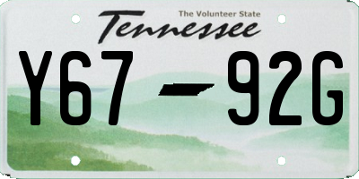 TN license plate Y6792G