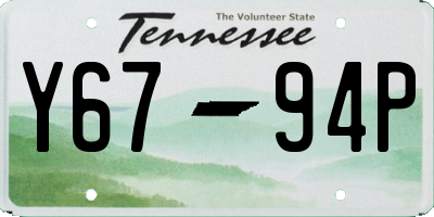 TN license plate Y6794P