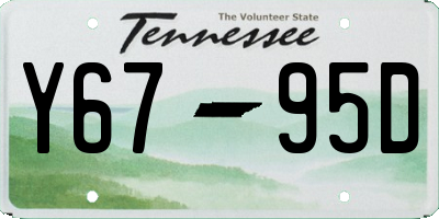 TN license plate Y6795D