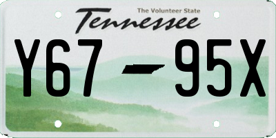 TN license plate Y6795X