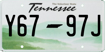 TN license plate Y6797J