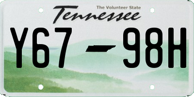 TN license plate Y6798H