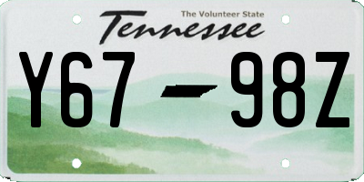 TN license plate Y6798Z