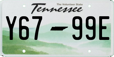 TN license plate Y6799E