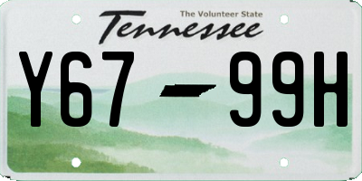 TN license plate Y6799H