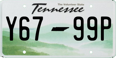 TN license plate Y6799P