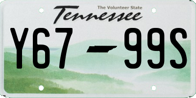 TN license plate Y6799S