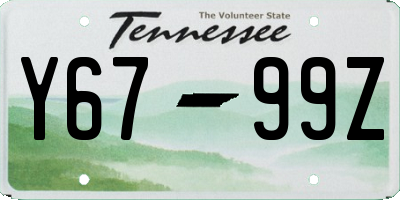 TN license plate Y6799Z