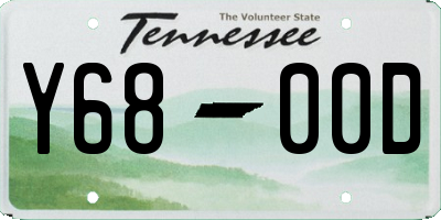 TN license plate Y6800D