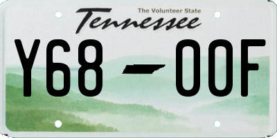 TN license plate Y6800F