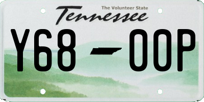 TN license plate Y6800P