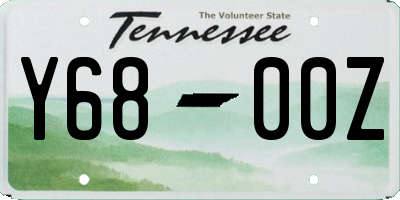 TN license plate Y6800Z