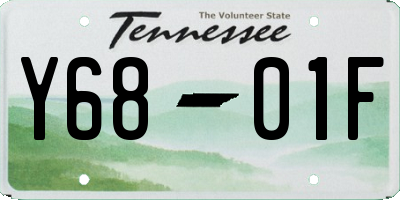 TN license plate Y6801F