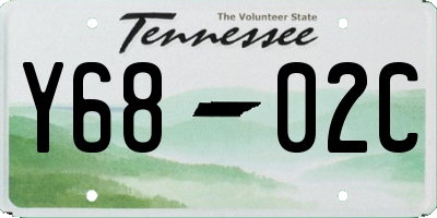 TN license plate Y6802C