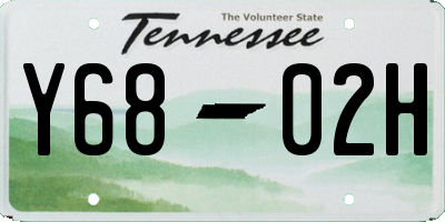 TN license plate Y6802H