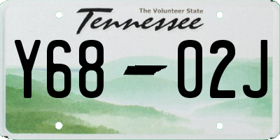 TN license plate Y6802J