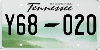 TN license plate Y6802O