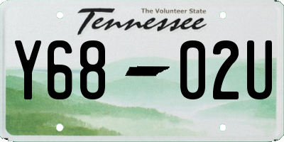 TN license plate Y6802U