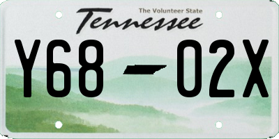 TN license plate Y6802X