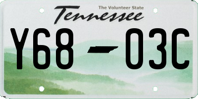 TN license plate Y6803C