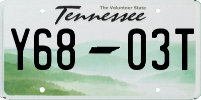 TN license plate Y6803T