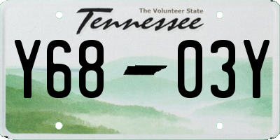TN license plate Y6803Y