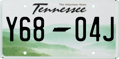 TN license plate Y6804J