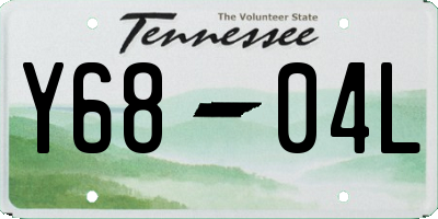 TN license plate Y6804L