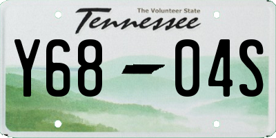 TN license plate Y6804S