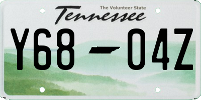 TN license plate Y6804Z