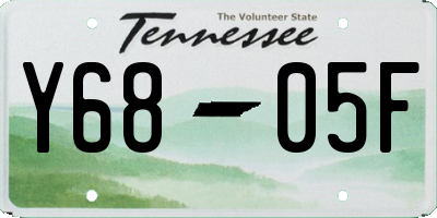 TN license plate Y6805F