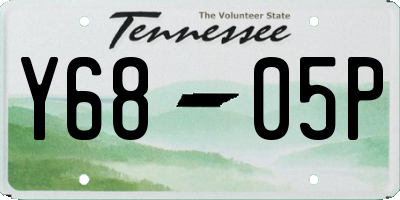 TN license plate Y6805P