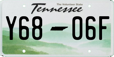 TN license plate Y6806F