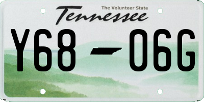 TN license plate Y6806G