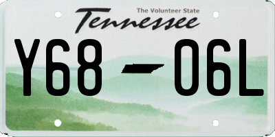 TN license plate Y6806L