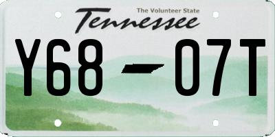 TN license plate Y6807T