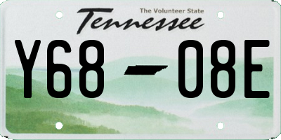 TN license plate Y6808E