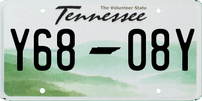 TN license plate Y6808Y